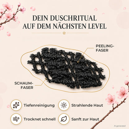 Japanisches Peelingtuch YumiSilk für das tägliche Spa-Ritual unter der Dusche