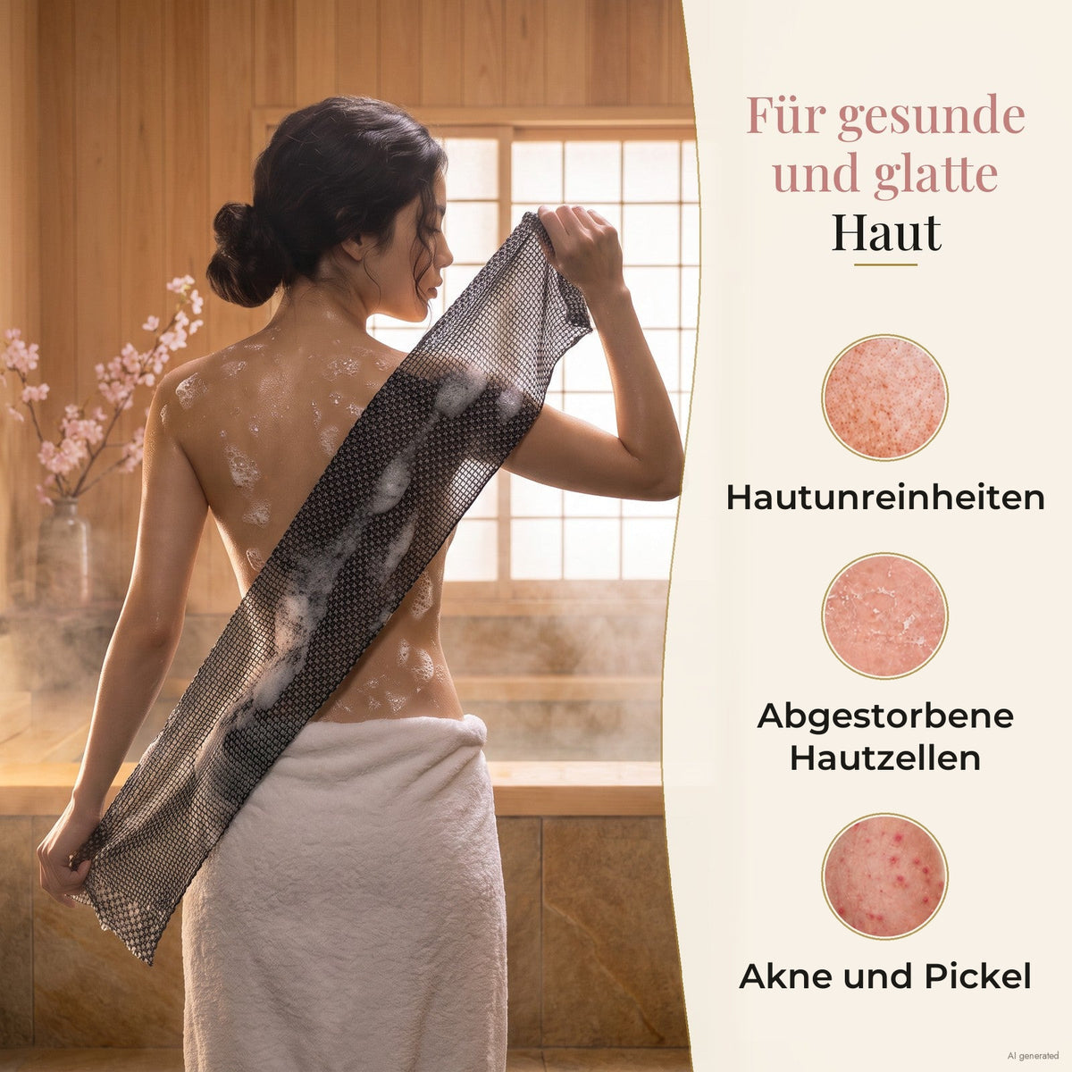 YumiSilk Körperpeeling-Tuch für gesunde und glatte Haut